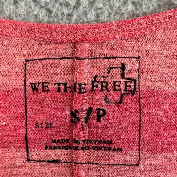 Free People Trapeze Top Pink Striped Oversized ¾ Sleeve Tunic High Low Hem - Picture 12 of 16